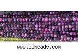 CAA2892 15 inches 6mm faceted round fire crackle agate beads wholesale