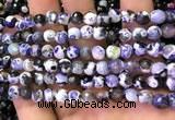 CAA2905 15 inches 6mm faceted round fire crackle agate beads wholesale