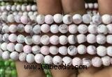 CAA2918 15 inches 6mm faceted round fire crackle agate beads wholesale