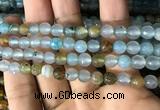 CAA2927 15 inches 6mm faceted round fire crackle agate beads wholesale