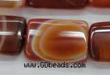 CAA300 15.5 inches 23*30mm rectangle red line agate gemstone beads