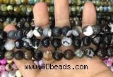 CAA3063 15 inches 10mm faceted round fire crackle agate beads wholesale