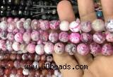 CAA3075 15 inches 10mm faceted round fire crackle agate beads wholesale