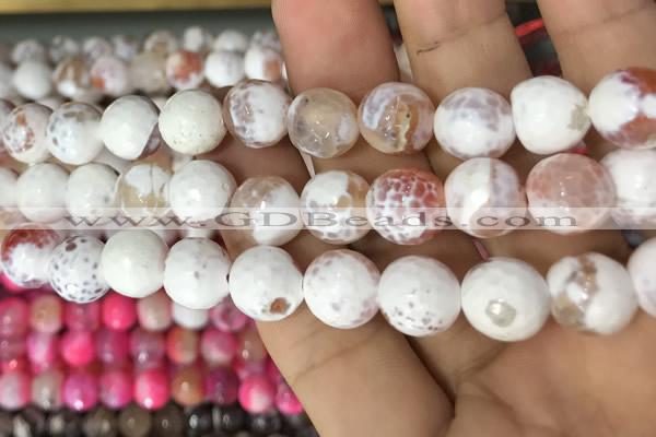 CAA3082 15 inches 10mm faceted round fire crackle agate beads wholesale