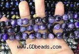 CAA3091 15 inches 10mm faceted round fire crackle agate beads wholesale