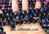 CAA3092 15 inches 10mm faceted round fire crackle agate beads wholesale