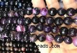 CAA3096 15 inches 10mm faceted round fire crackle agate beads wholesale