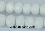 CAA31 15.5 inches 10*14mm rondelle white agate gemstone beads