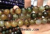 CAA3199 15 inches 14mm faceted round fire crackle agate beads wholesale