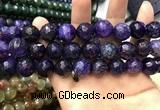 CAA3202 15 inches 14mm faceted round fire crackle agate beads wholesale