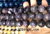 CAA3242 15 inches 16mm faceted round fire crackle agate beads wholesale