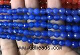 CAA3307 15 inches 6mm faceted round agate beads wholesale