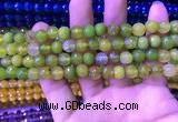 CAA3332 15 inches 8mm faceted round agate beads wholesale