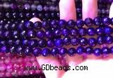 CAA3337 15 inches 8mm faceted round agate beads wholesale