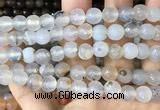 CAA3342 15 inches 8mm faceted round agate beads wholesale