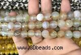 CAA3364 15 inches 10mm faceted round agate beads wholesale