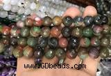 CAA3382 15 inches 10mm faceted round agate beads wholesale