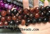 CAA3428 15 inches 14mm faceted round agate beads wholesale