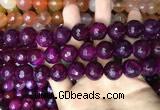 CAA3447 15 inches 16mm faceted round agate beads wholesale