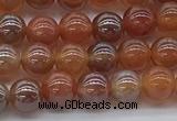 CAA3500 15.5 inches 4mm round AB-color fire agate beads wholesale