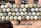 CAA3584 15.5 inches 10mm round ocean fossil agate beads wholesale