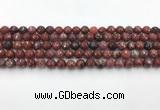 CAA3628 15.5 inches 4mm faceted round Portuguese agate beads