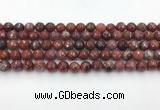 CAA3629 15.5 inches 6mm faceted round Portuguese agate beads