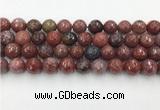 CAA3632 15.5 inches 12mm faceted round Portuguese agate beads