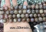 CAA3637 15.5 inches 6mm round flower agate beads wholesale