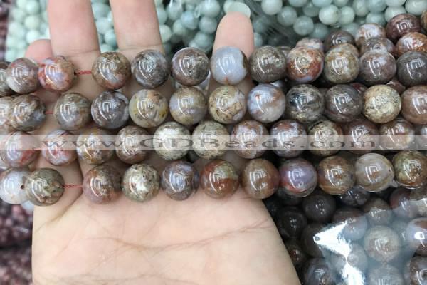 CAA3637 15.5 inches 6mm round flower agate beads wholesale