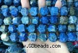 CAA3710 15*16mm - 16*17mm faceted nuggets chrysanthemum agate beads