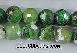 CAA379 15.5 inches 16mm faceted round fire crackle agate beads