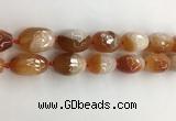 CAA3796 15*25mm - 18*28mm faceted rice agate druzy geode beads