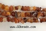 CAA3808 15.5 inches 10*14mm - 12*16mm faceted nuggets red agate beads