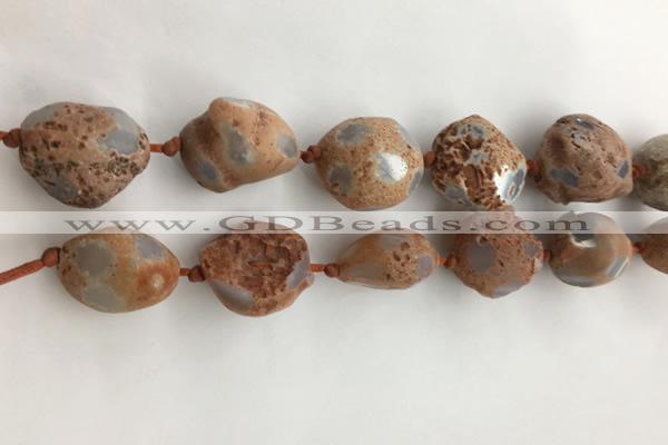 CAA3812 15.5 inches 20*25mm - 25*35mm nuggets rough agate beads