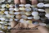 CAA3833 15.5 inches 8*12mm faceted oval montana agate beads