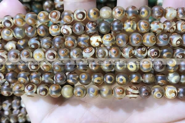 CAA3847 15 inches 6mm round tibetan agate beads wholesale