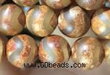 CAA3855 15 inches 8mm round tibetan agate beads wholesale