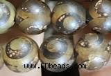 CAA3860 15 inches 8mm round tibetan agate beads wholesale