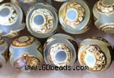 CAA3869 15 inches 8mm round tibetan agate beads wholesale