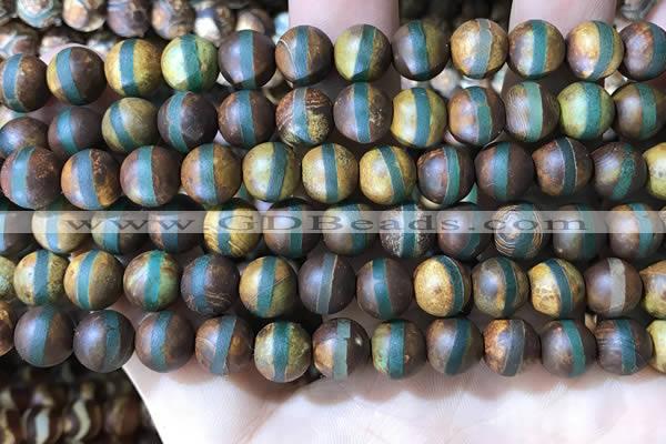 CAA3877 15 inches 8mm round tibetan agate beads wholesale