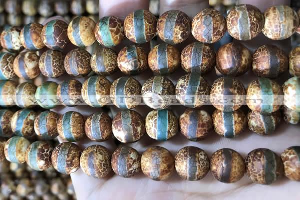 CAA3892 15 inches 10mm round tibetan agate beads wholesale