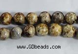 CAA393 15.5 inches 8mm round fire crackle agate beads wholesale