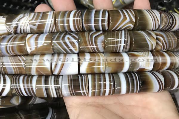 CAA3948 15.5 inches 15*18mm tube Madagascar agate beads wholesale