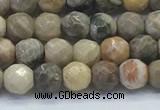 CAA3960 15.5 inches 4mm faceted round chrysanthemum agate beads