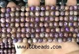 CAA4000 15.5 inches 4mm round purple crazy lace agate beads