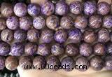 CAA4006 15.5 inches 16mm round purple crazy lace agate beads