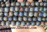 CAA4012 15.5 inches 12mm round blue crazy lace agate beads