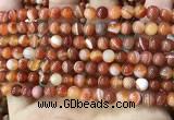 CAA4026 15.5 inches 6mm round line agate beads wholesale