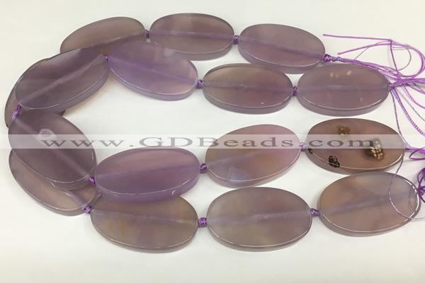 CAA4062 15.5 inches 30*50mm oval purple agate gemstone beads